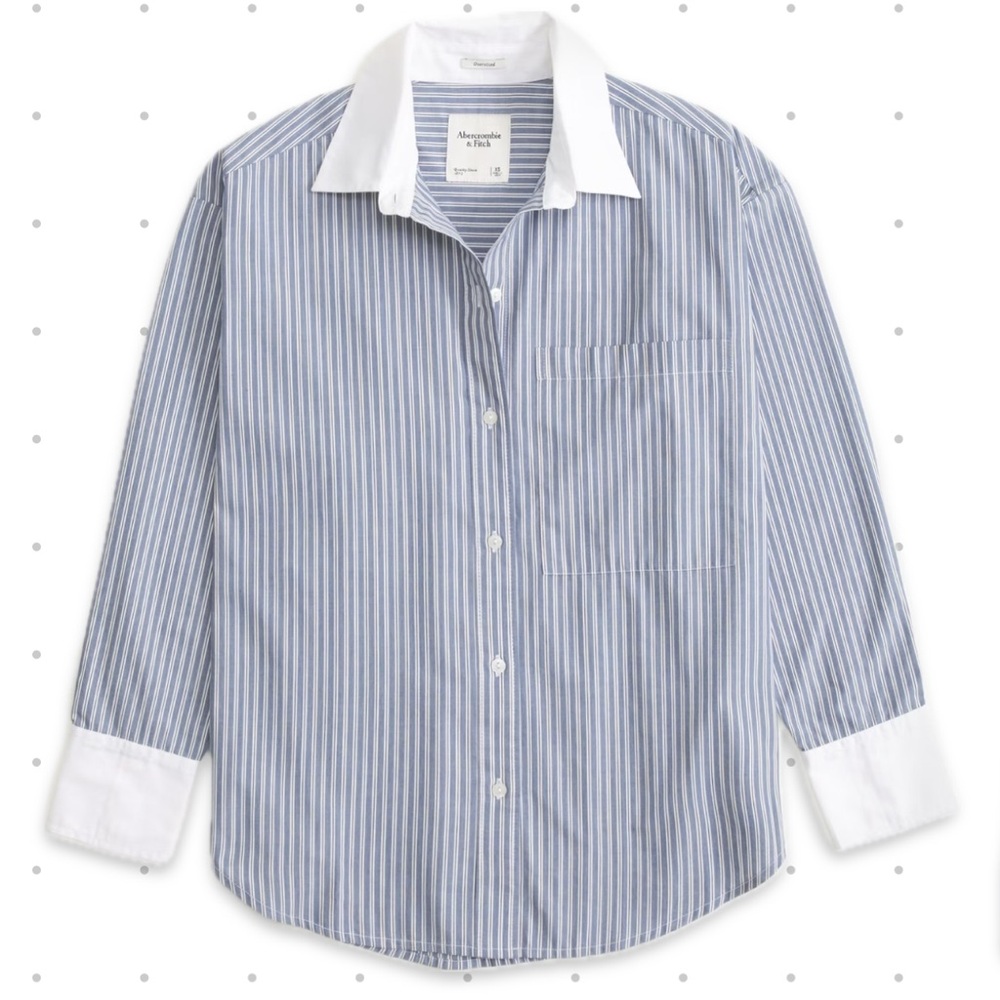 abercrombie oversized poplin shirt